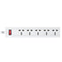 Intex Power Surge Protector | 5 Sockets & 1500W